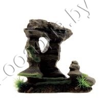 ArtUniq Mossy Figured Rock S - Декоративная композиция из пластика "Фигурная скала со мхом", 20x11,5x19,5 см - фото 20346