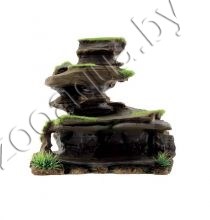 ArtUniq Mossy Figured Rock L - Декоративная композиция из пластика "Фигурная скала со мхом", 22,5x11,5x21,5 см - фото 20348