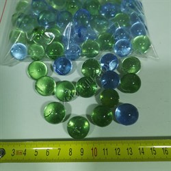 Кристалы грунт ЗЕЛЕНО-ГОЛУБЫЕ (стеклянные) 1 кг. - фото 21506