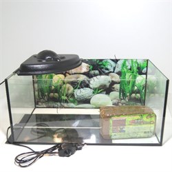 Террариум для сухопутной черепахи Aqua на 45 л. с подсветкой , термоковриком и подложкой - фото 22257