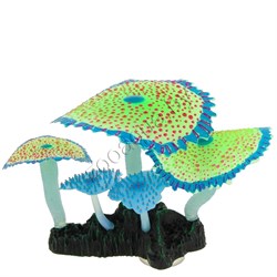 GLOXY Флуорисцентная аквариумная декорация "Кораллы зонтичные зеленые" 14х6,5х12см - фото 23320
