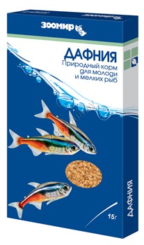 "Дафния " природный корм для всех мелких рыб, коробка 15г - фото 24978