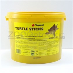 Turtle Sticks Универсальный корм для всех видов черепах в виде плавающих палочек, 11л.2,9 кг.(ведро) - фото 29238