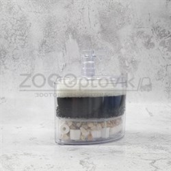 Аэрлифтный мультифильтр для аквариумов XY-2008 до 100 л. В комплекте губки и наполнитель 8×8 см - фото 29980
