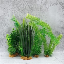 Набор из пяти искусственных растений (1-15 см, 2-20 см, 1-30 см, 1-35 см.) YS-70203 - фото 33472