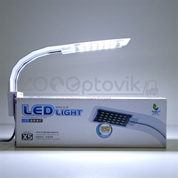 Аквариумный светодиодный светильник X5 LEDx24, 8W, белый - фото 34176