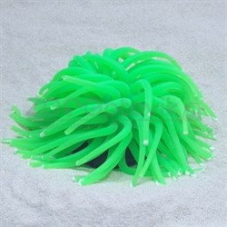 Декор из силикона Коралл мягкий 10x10x6.5 см. зеленый - фото 35507