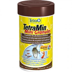 TetraMin Mini Granules 100 мл. - Основной корм в гранулах для небольших декор.рыбок - фото 36216