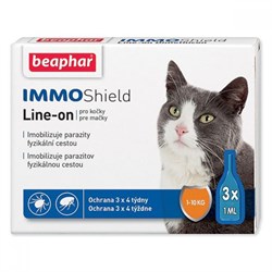 IMMO SHIELD LINE-ON CAT 3×1 мл. Капли от паразитов для котов - фото 36284