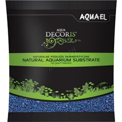 Гравий для аквариумов декоративный Aquael AQUA DECORIS синий 2-3 мм., 1кг - фото 38693