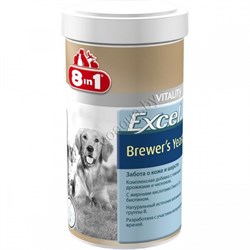 8in1 Excel Brewer's Yeast / Пивные дрожжи - комплексная добавка для собак, 140 таблеток - фото 38793
