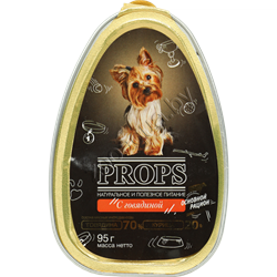 Корм консервированный Мясной для собак с говядиной TM PROPS, 95 г - фото 38816