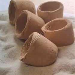 Купить Керамические мини-горшочки для аквариумных растений ZooAqua, 5 шт., 4x4x4 см