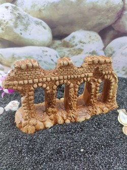 Купить Декорация для аквариума №51 ZooAqua "Акведук", керамика, 14x26x8 см, цвет глины