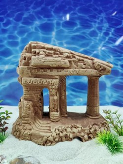 Купить Декорация для аквариума №20 ZooAqua "Античные руины", керамика, 20.5x19 см, цвет глины