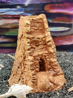 Купить Декорация для аквариума и террариума №163 ZooAqua Башня 12x10x10 см, керамика, глина