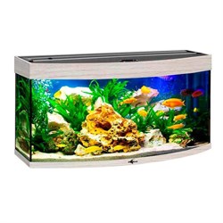 Купить Аквариум Biodesign Панорама 120, силикатное стекло Pilkington Optifloat™, 5-6 мм, 117 л, 81x38x52 см, шторка для автокормушки, беленый дуб