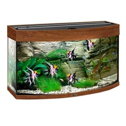 Купить Аквариум Biodesign Панорама 80, силикатное стекло Pilkington Optifloat™, 4-5 мм, 77 л, 71x33x46 см, шторка для автокормушки, золотой орех