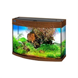 Купить Аквариум Biodesign Панорама 120, силикатное стекло Pilkington Optifloat™, 5-6 мм, 117 л, 81x38x52 см, шторка для автокормушки, золотой дуб