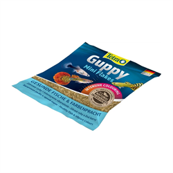 Tetra Guppy Mini Flakes — мини-хлопья для гуппи и других живородящих рыб, 12 г (саше) - фото 51134