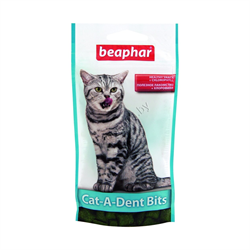 Beaphar Cat-A-Dent Bits — лакомство для ухода за зубами кошек, 35 г - фото 51143
