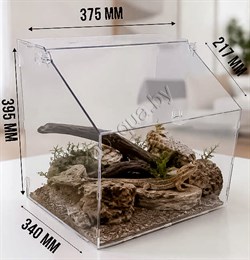 Пластиковый прозрачный террариум 40 л — размеры 375 × 340 × 396 мм