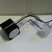 Q-LED MINI NATUR LIGHT  свет-к с лампой MR16  GU 5.3, 6000 K, плафон черный- глянц , кронштейн нерж. сталь, на 6,5-15 л, для стекла 3-10 мм