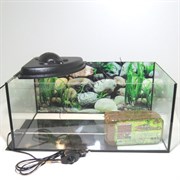 Террариум для сухопутной черепахи Aqua на 45 л. с подсветкой , термоковриком и подложкой