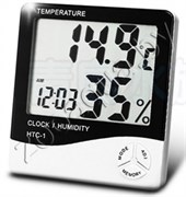 Термогигрометр электронный (часы, температура, влажность, сигнал тревоги) 95х20х100мм