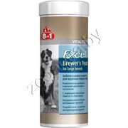 8in1 Excel Brewer's Yeast - Бреверс-пивные дрожжи для крупных собак, 80 шт