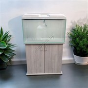 Аквариум прямоугольник Aqua с тумбой на 75 л. (беленый дуб)