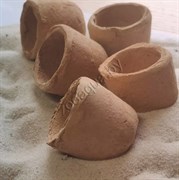 Купить Керамические мини-горшочки для аквариумных растений ZooAqua, 5 шт., 4x4x4 см