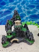 Купить Декорация для аквариума акриловая ZooAqua Камень с домиком 14х7 см