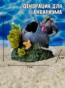 Купить Декорация для аквариума и террариума Кувшин синий и кораллы ZooAqua 7х6 см