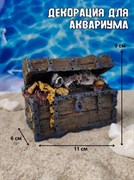 Купить Декорация для аквариума акриловая ZooAqua Сундук 11х6х9 см