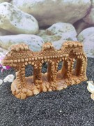 Купить Декорация для аквариума №51 ZooAqua "Акведук", керамика, 14x26x8 см, цвет глины