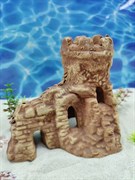 Купить Декорация для аквариума Замок №101 ZooAqua, 15х16.5 см, керамика, глина