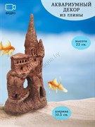 Купить Декорация для аквариума и террариума ZooAqua Замок 22x10.5x27 см, керамика, глина
