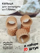Купить Декоративные кольца для растений в аквариум и террариум ZooAqua 4.2x4.2x3.5 см, глина, 10 шт