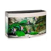 Купить Аквариум Biodesign Панорама 60, силикатное стекло Pilkington Optifloat™, 4-5 мм, 58 л, 56x32x44 см, шторка для автокормушки, беленый дуб