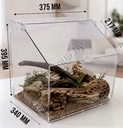 Пластиковый прозрачный террариум 40 л — размеры 375 × 340 × 396 мм