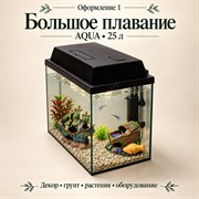 Оформление 1 — AQUA 25 л, чёрный: оформление «Большое плавание», общий вид