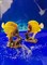 Декорация для аквариума и террариума Жёлтые рыбки ZooAqua 7х3х8 см, 2 шт.