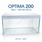 Аквариум Optima 200 л с белой крышкой, размеры 100×40×58 см