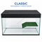 Акватеррариум Classic 200 л, чёрный — общий вид с крышкой