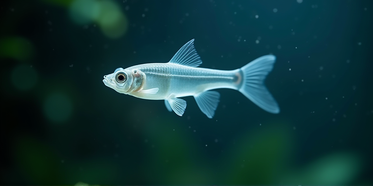 Стая стеклянных сомов крупным планом в аквариуме