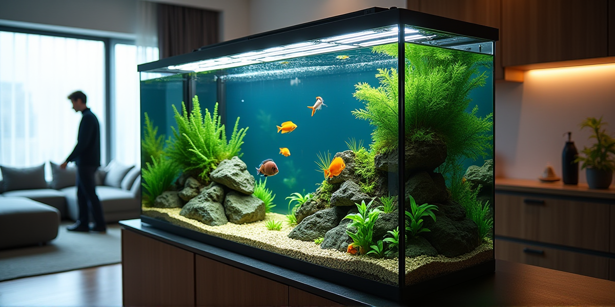 Огромный аквариум на 400 литров с крупными цихлидами астронотусами и внешней системой фильтрации