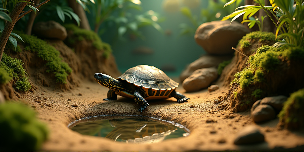 Чистка террариума для черепахи