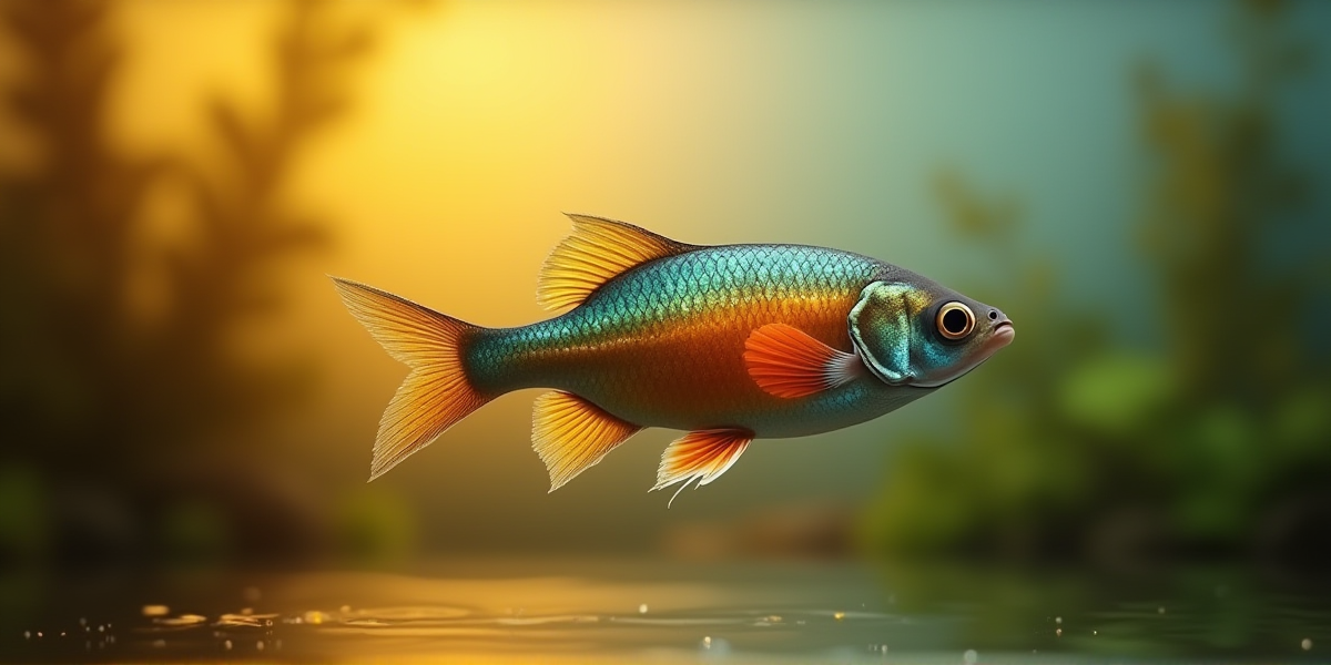 Активная стая суматранских барбусов в аквариуме с живыми растениями