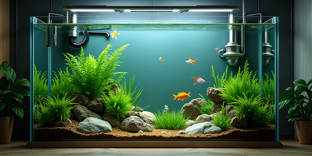 Процесс тестирования воды в аквариуме